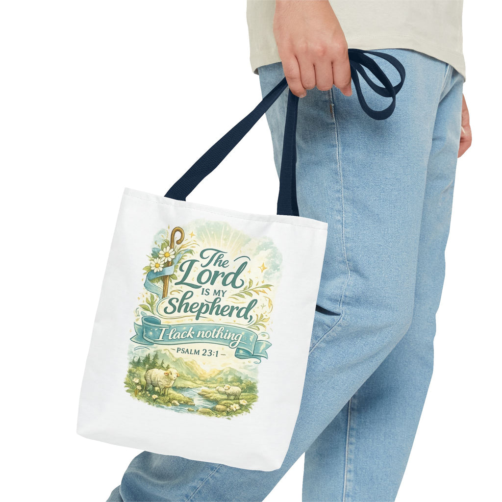 Floral Faith Tote Bag | The Lord Is My Shepherd | Psalm 23:1  4 Colors 2607043