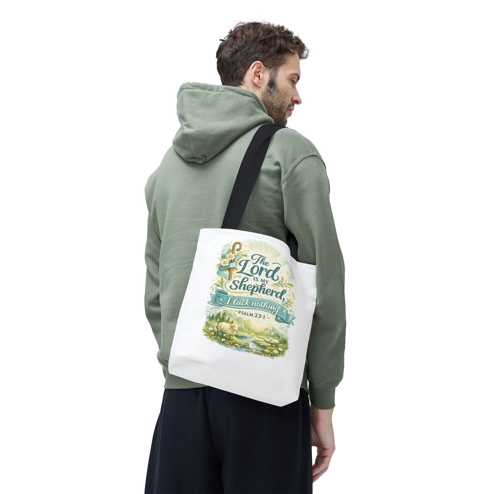 Floral Faith Tote Bag | The Lord Is My Shepherd | Psalm 23:1  4 Colors 2607043