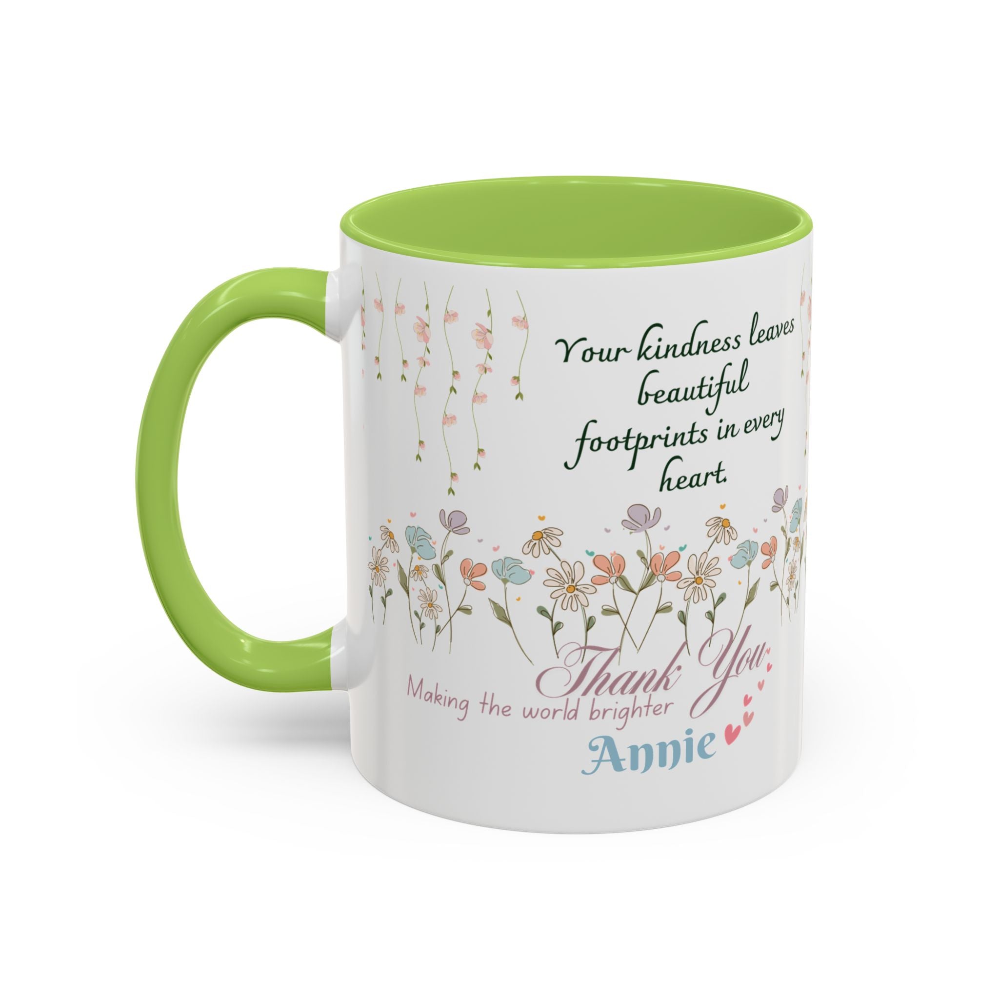 Custom Name for Thank You Coffee Mug | Personalized  Grateful Floral Grateful Coffee Mug |  Gentle Remembrance 11oz | 15oz 2607033