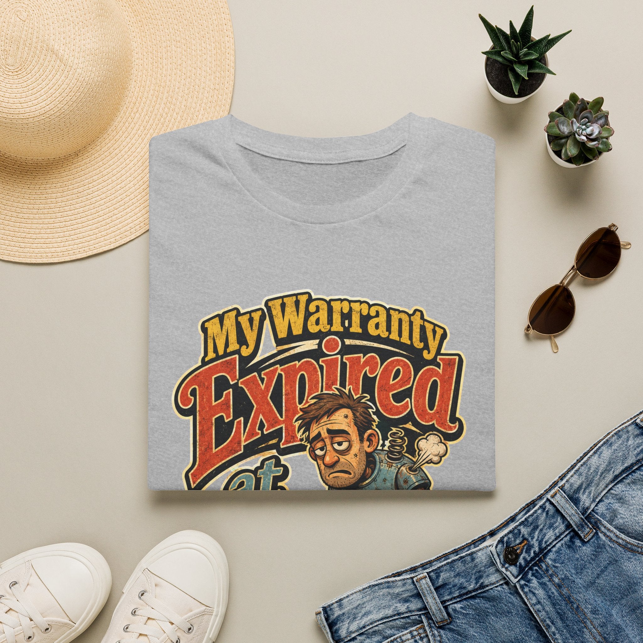 Unisex Soft stylet-Shirt — “My Warranty Expired at 25” Vintage Humorous Tee