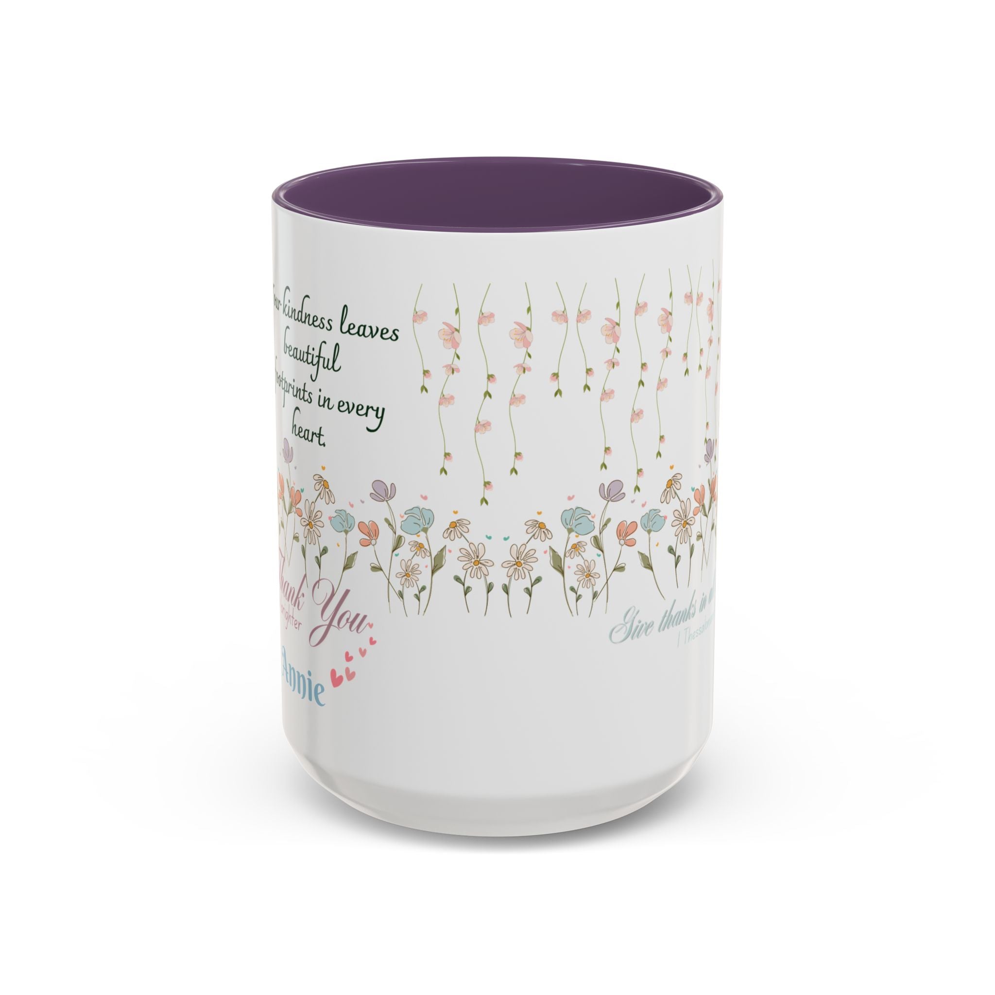Custom Name for Thank You Coffee Mug | Personalized  Grateful Floral Grateful Coffee Mug |  Gentle Remembrance 11oz | 15oz 2607033
