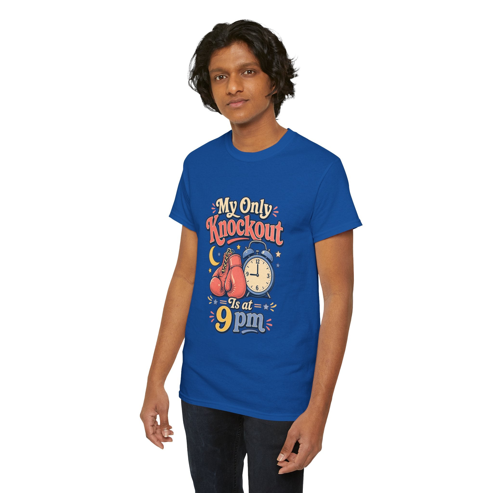 My Only Knockout Is at 9PM T-Shirt |  Funny Night Owl Boxing Graphic Tee  2607044