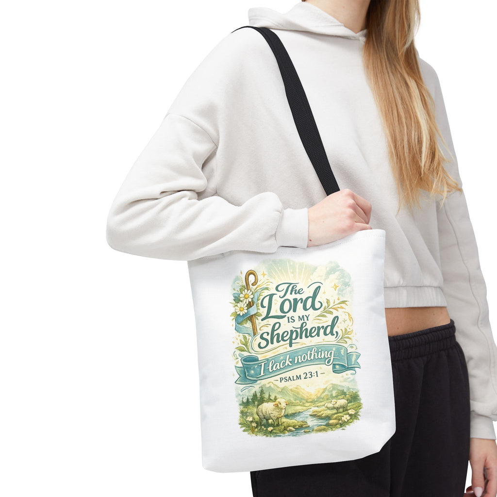 Floral Faith Tote Bag | The Lord Is My Shepherd | Psalm 23:1  4 Colors 2607043