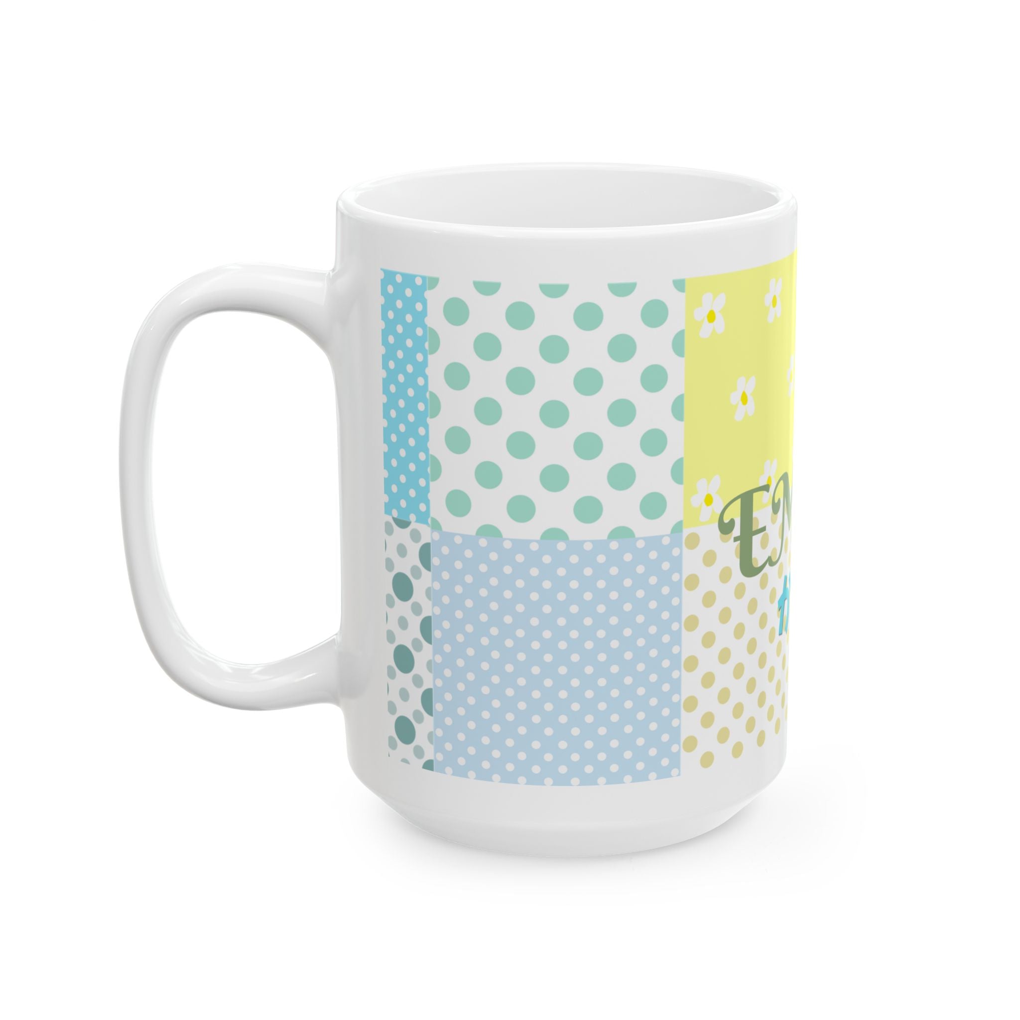 Custom Floral For Thank You Ceramic Coffee Mug   | Love Leaves Beautiful Marks | Memorial Coffee Cup (11oz, 15oz) 2607035