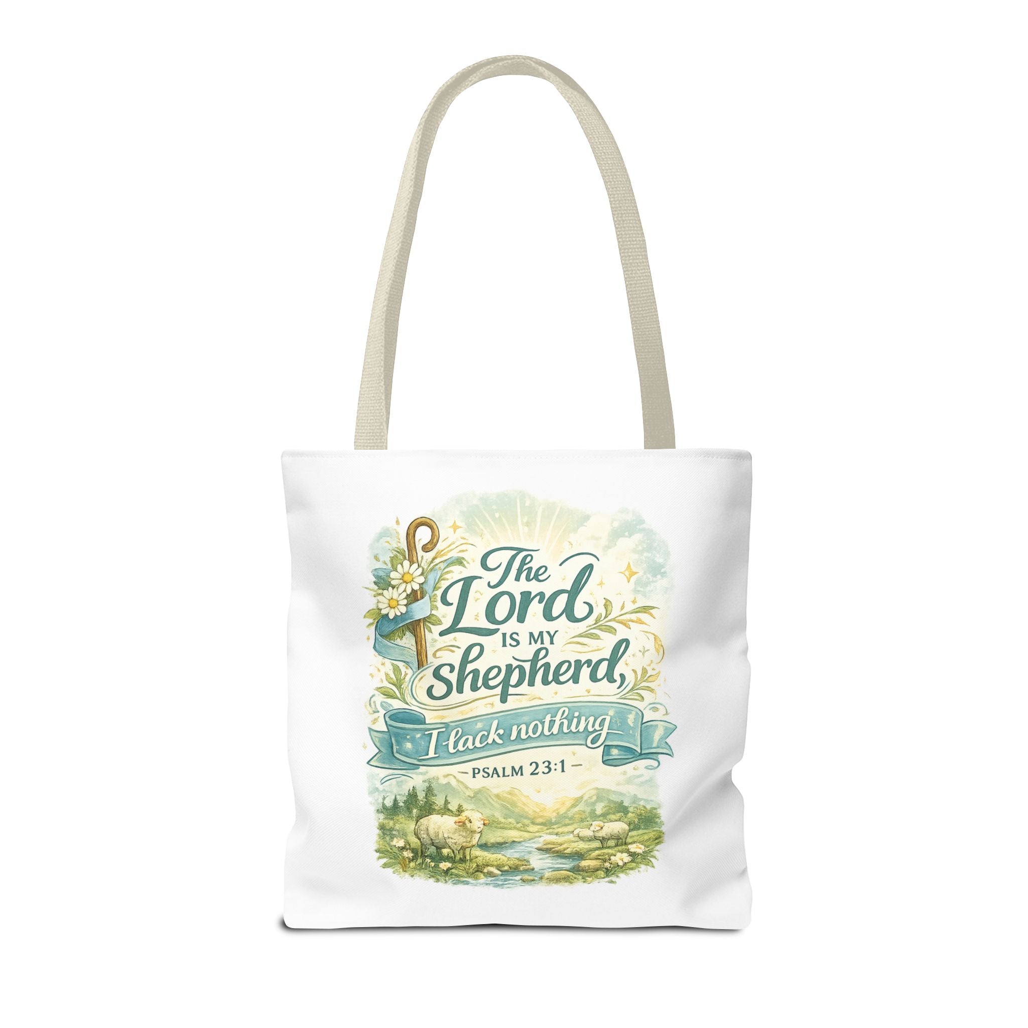 Floral Faith Tote Bag | The Lord Is My Shepherd | Psalm 23:1  4 Colors 2607043