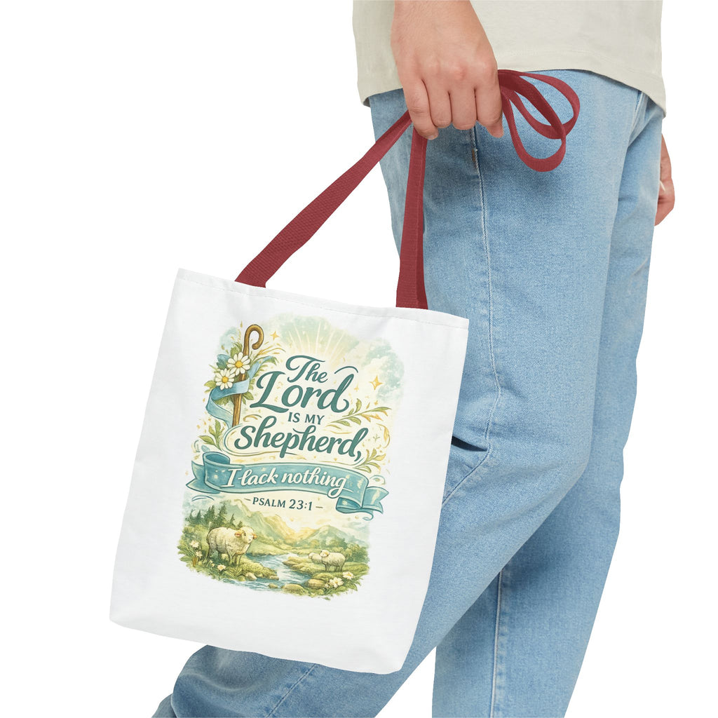 Floral Faith Tote Bag | The Lord Is My Shepherd | Psalm 23:1  4 Colors 2607043