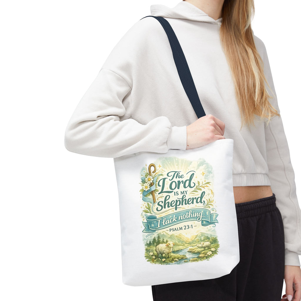Floral Faith Tote Bag | The Lord Is My Shepherd | Psalm 23:1  4 Colors 2607043