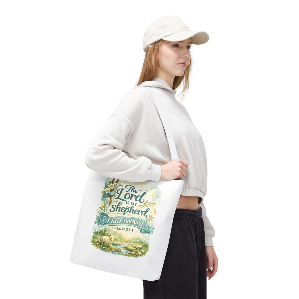 Floral Faith Tote Bag | The Lord Is My Shepherd | Psalm 23:1  4 Colors 2607043