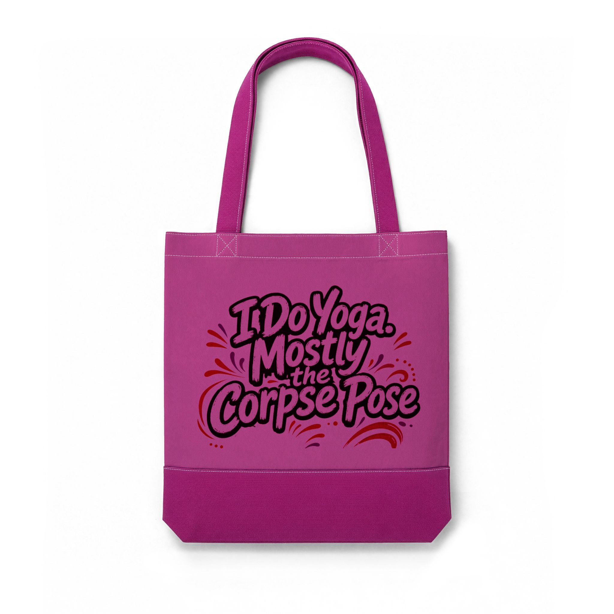 Thermochromic Tote Bag — "I Do Yoga, Mostly the Corpse Pose" Color-Changing Yoga Tote