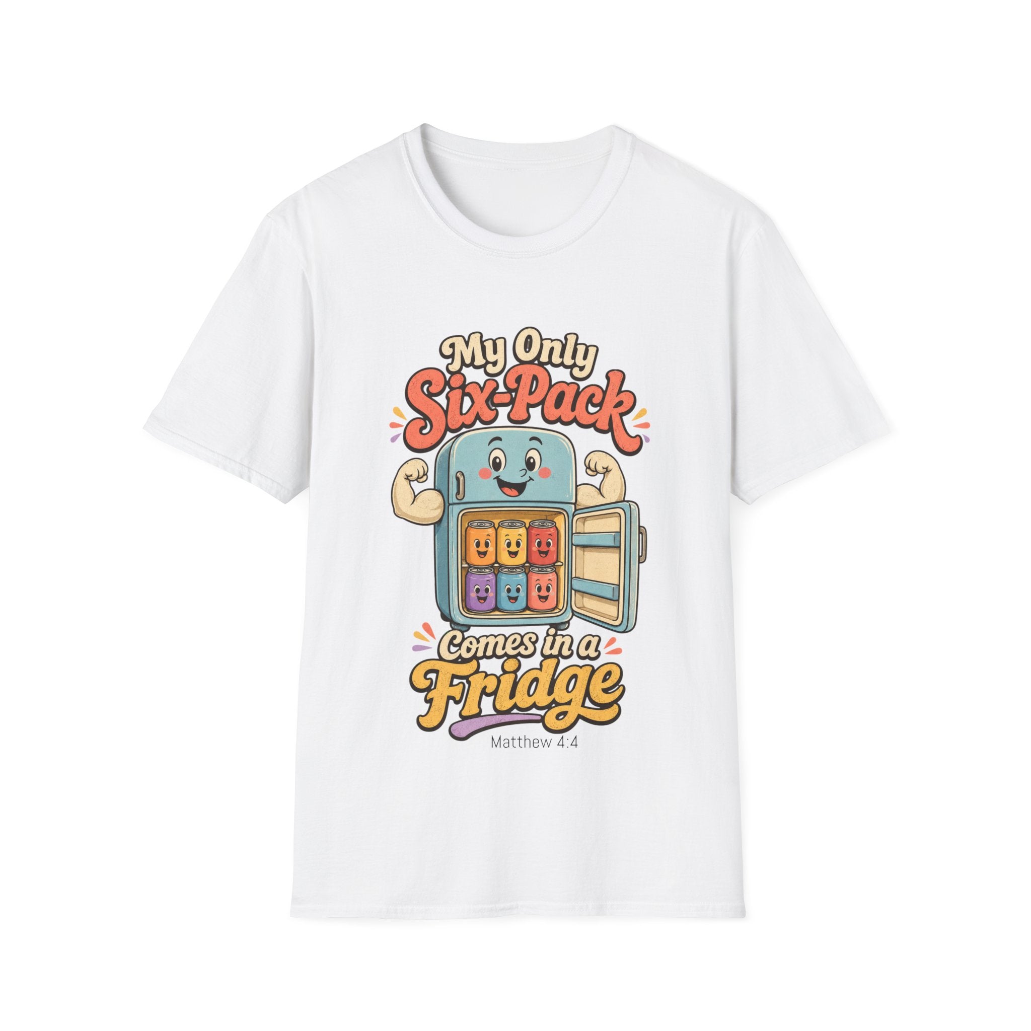 My Only Six-Pack Fridge T-Shirt | Cute Cartoon Refrigerator Design 2607018