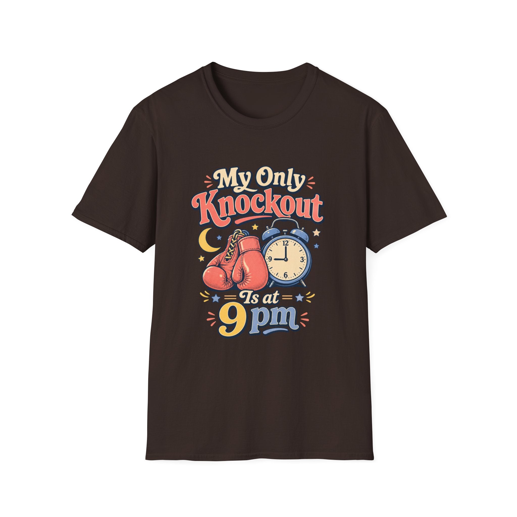 T Shirt | My Only Knockout Is at 9 PM | Retro Boxing Sleep Vibe