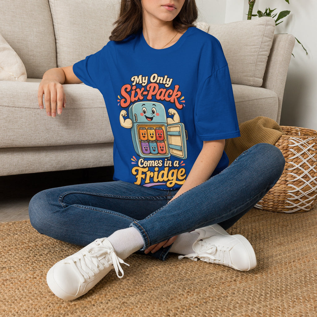 My Only Six-Pack Fridge T-Shirt | Cute Cartoon Refrigerator Design
