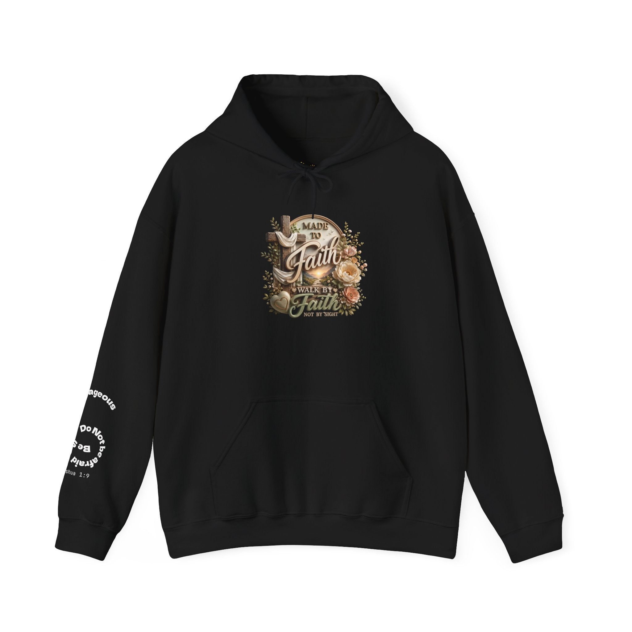 Faith Over Fear hoodie | Christian scripture floral design
