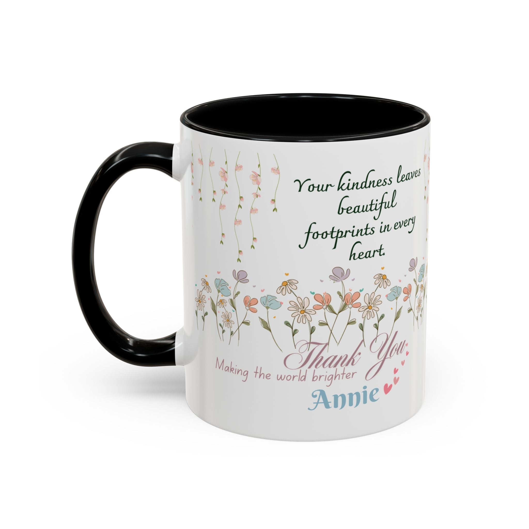 Custom Name for Thank You Coffee Mug | Personalized  Grateful Floral Grateful Coffee Mug |  Gentle Remembrance 11oz | 15oz 2607033
