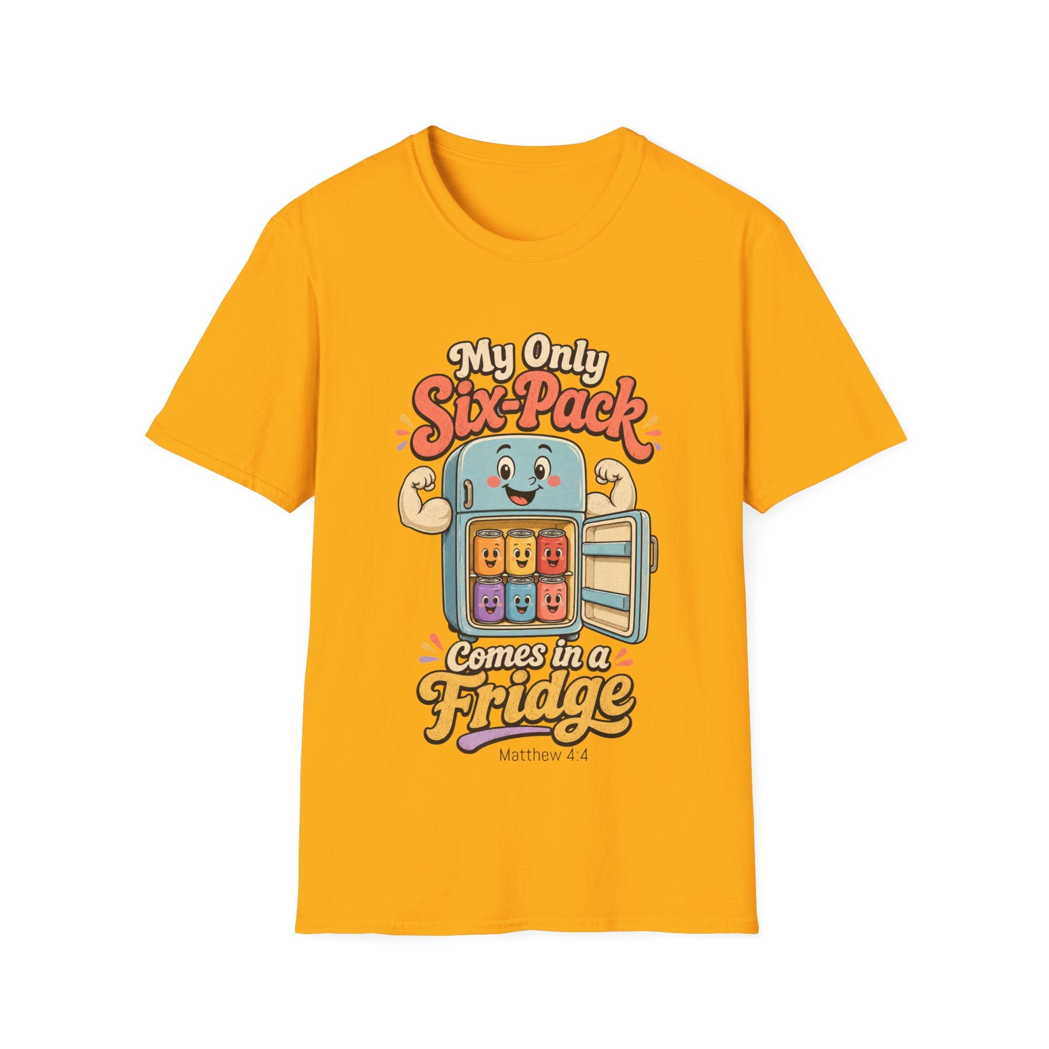My Only Six-Pack Fridge T-Shirt | Cute Cartoon Refrigerator Design 2607018