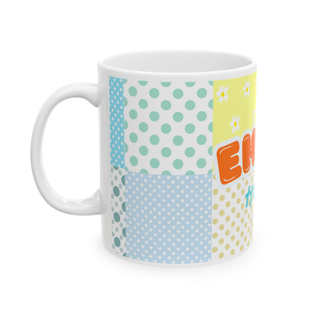 Personalized Kawaii (Cut)Patchwork Mug — Custom Name Ceramic Coffee Cup (11oz, 15oz) 2607035