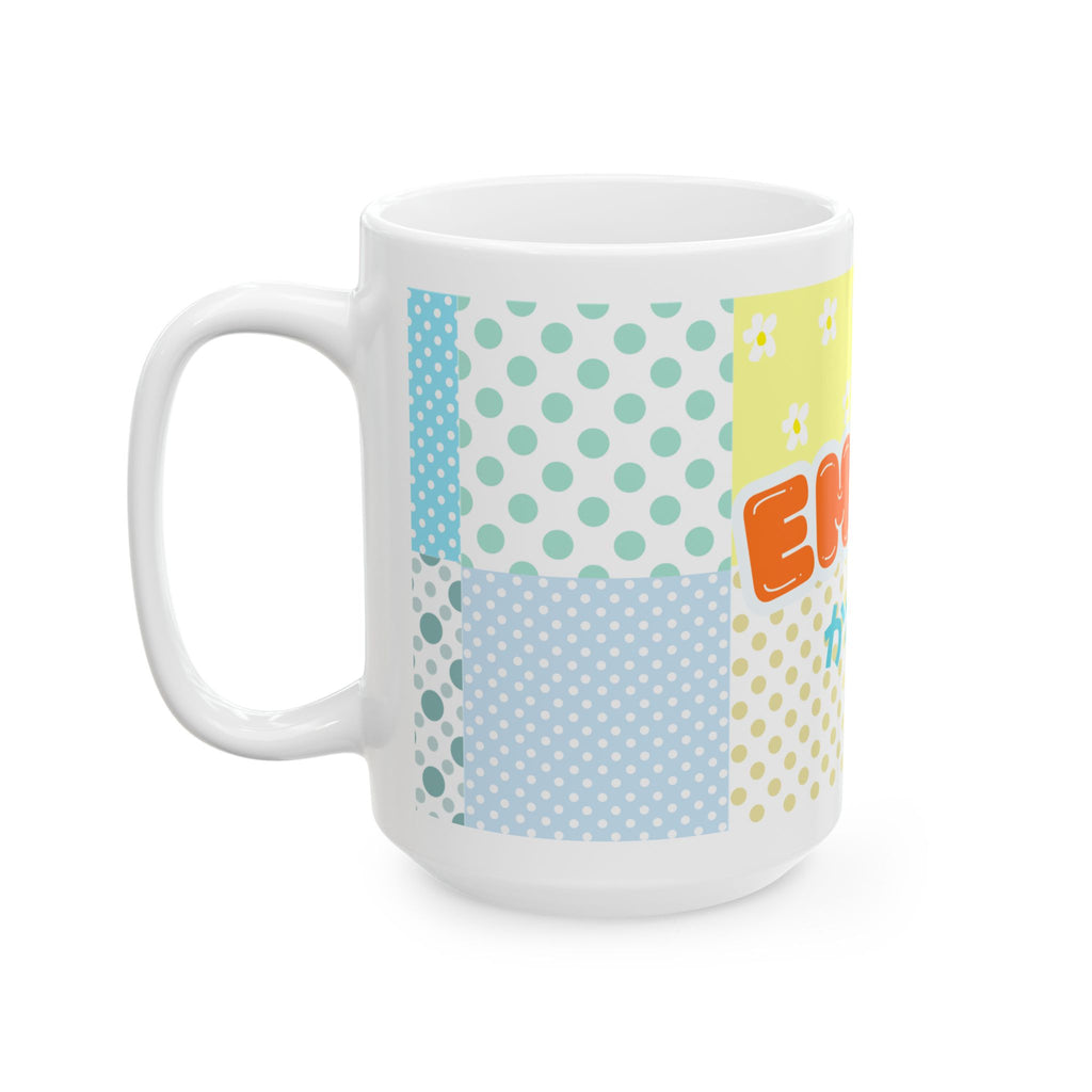 Personalized Kawaii (Cut)Patchwork Mug — Custom Name Ceramic Coffee Cup (11oz, 15oz) 2607035