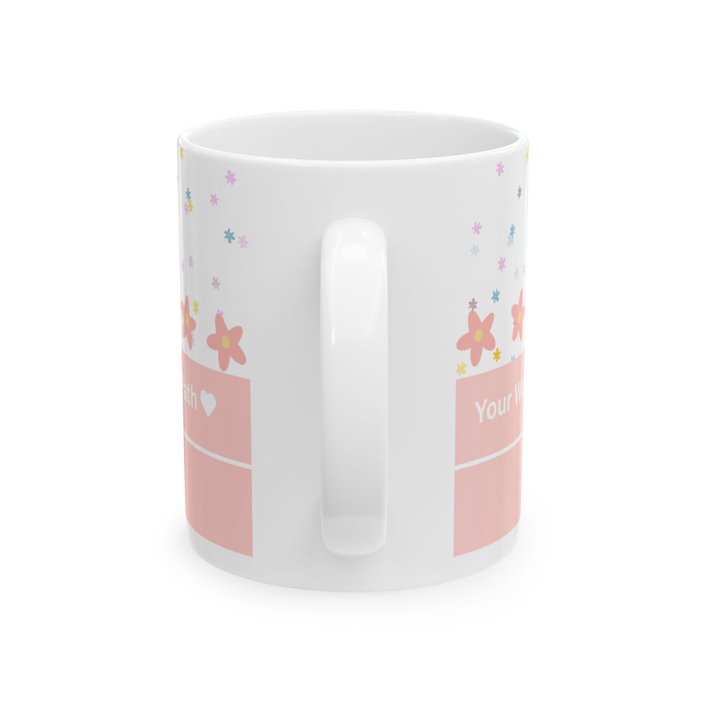Inspirational Floral Psalm Mug - “Your Word Is A Lamp For My Feet” Ceramic Coffee Cup