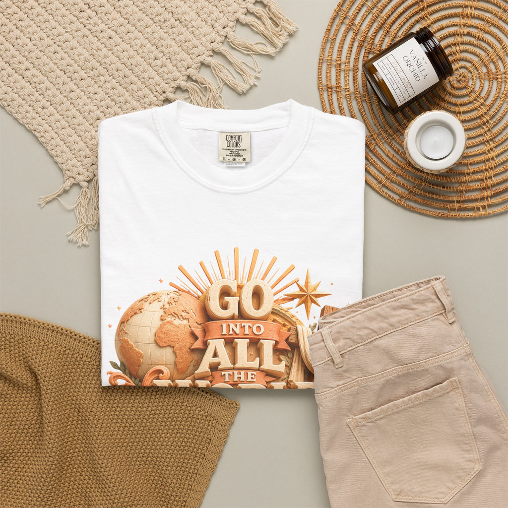 T-Shirt — "Go Into All the World and Preach the Gospel" Christian Mission Tee