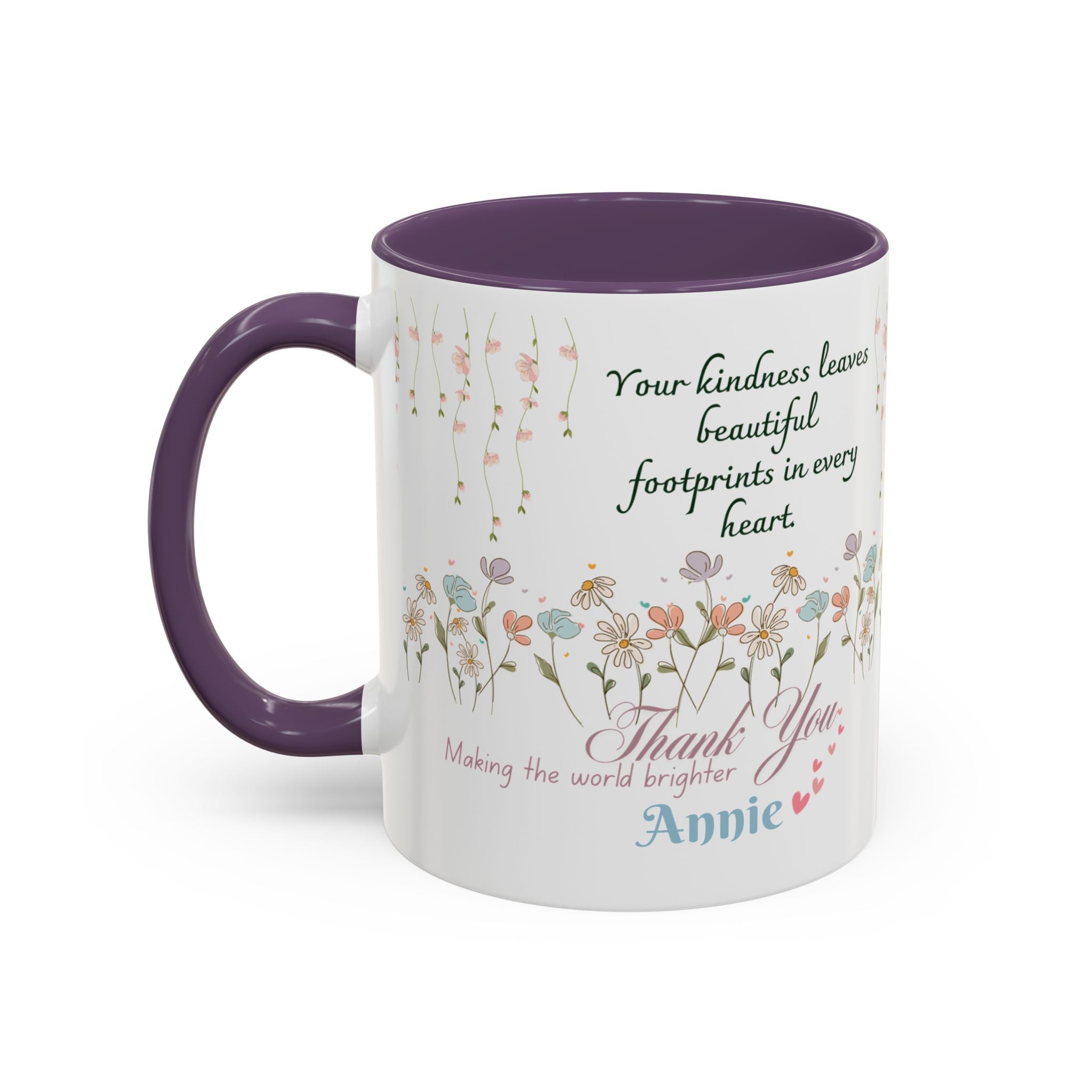 Custom Name for Thank You Coffee Mug | Personalized  Grateful Floral Grateful Coffee Mug |  Gentle Remembrance 11oz | 15oz 2607033