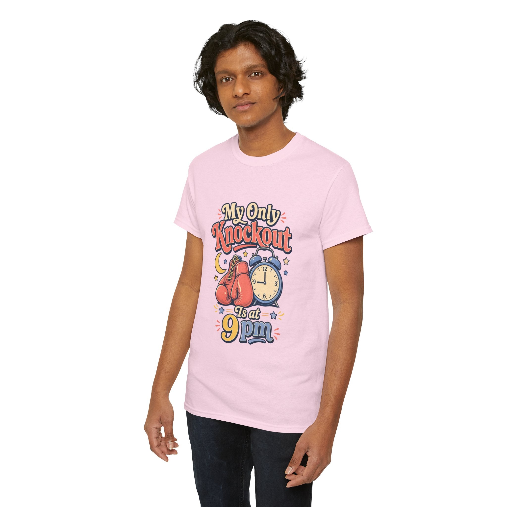 My Only Knockout Is at 9PM T-Shirt |  Funny Night Owl Boxing Graphic Tee  2607044