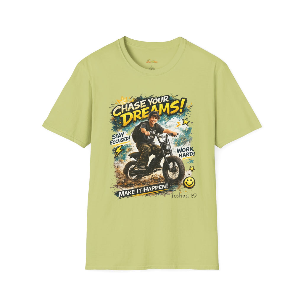 Chase Your Dreams Motorcycle Rider T-Shirt | Motivational Graphic Tee