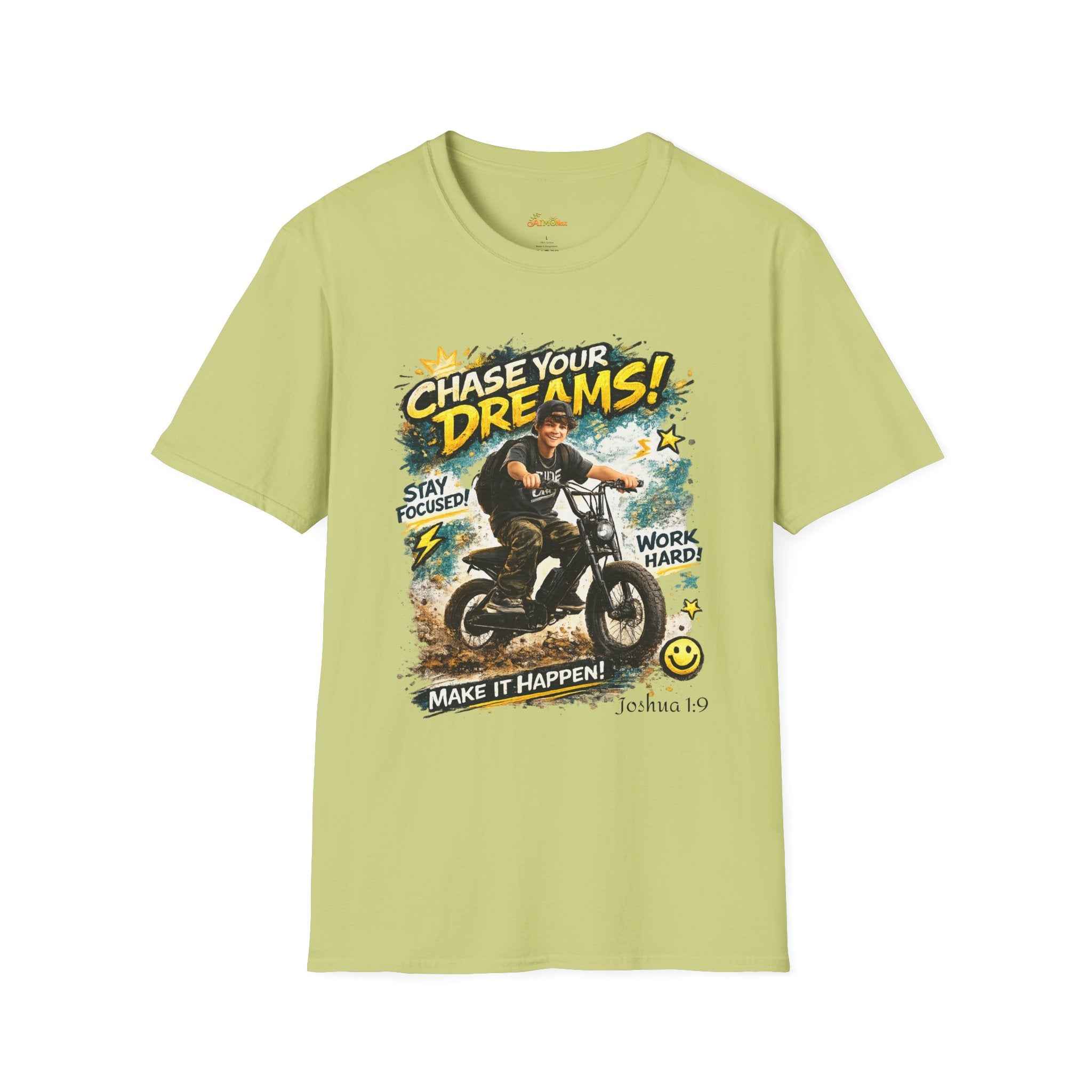 Chase Your Dreams Motorcycle Rider T-Shirt | Motivational Graphic Tee