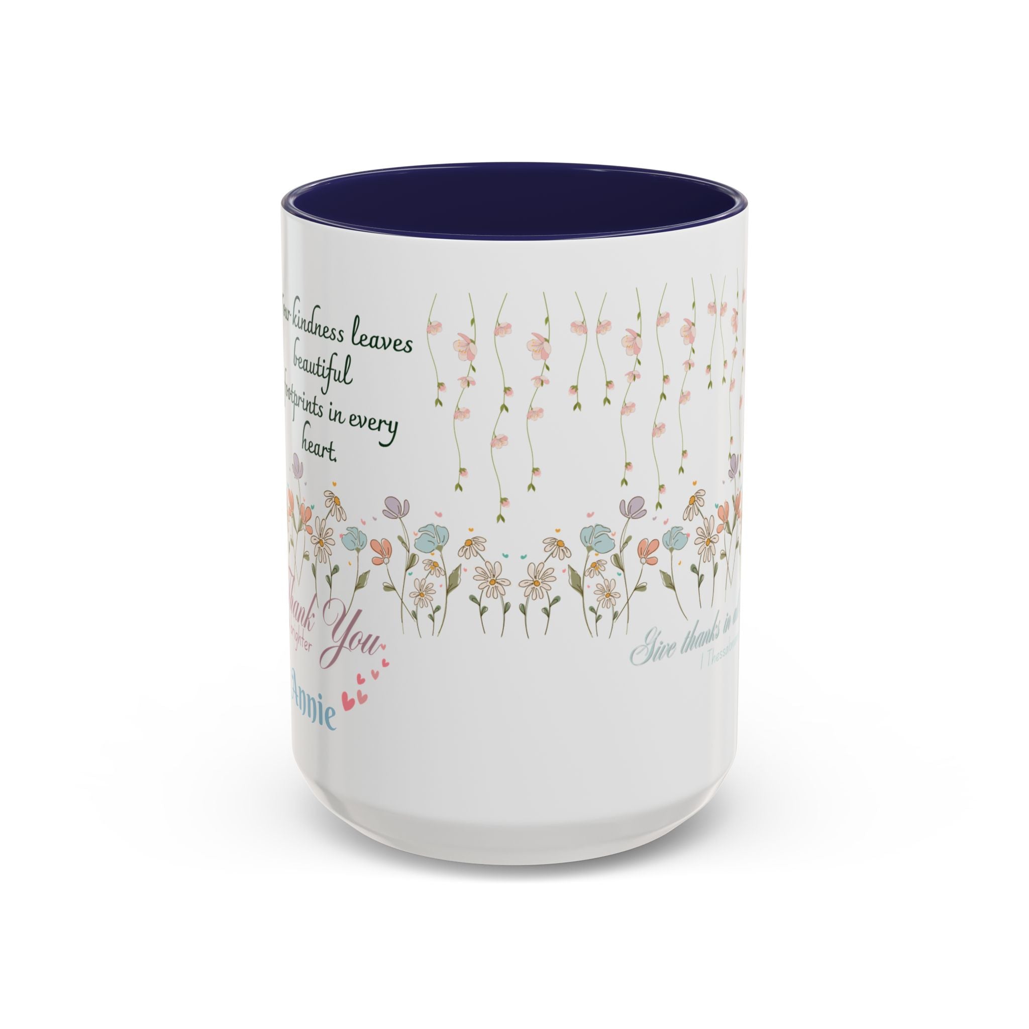Custom Name for Thank You Coffee Mug | Personalized  Grateful Floral Grateful Coffee Mug |  Gentle Remembrance 11oz | 15oz 2607033