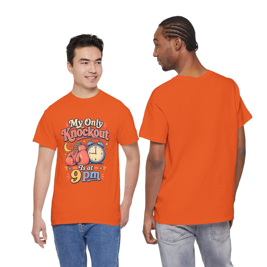 My Only Knockout Is at 9PM T-Shirt |  Funny Night Owl Boxing Graphic Tee  2607044