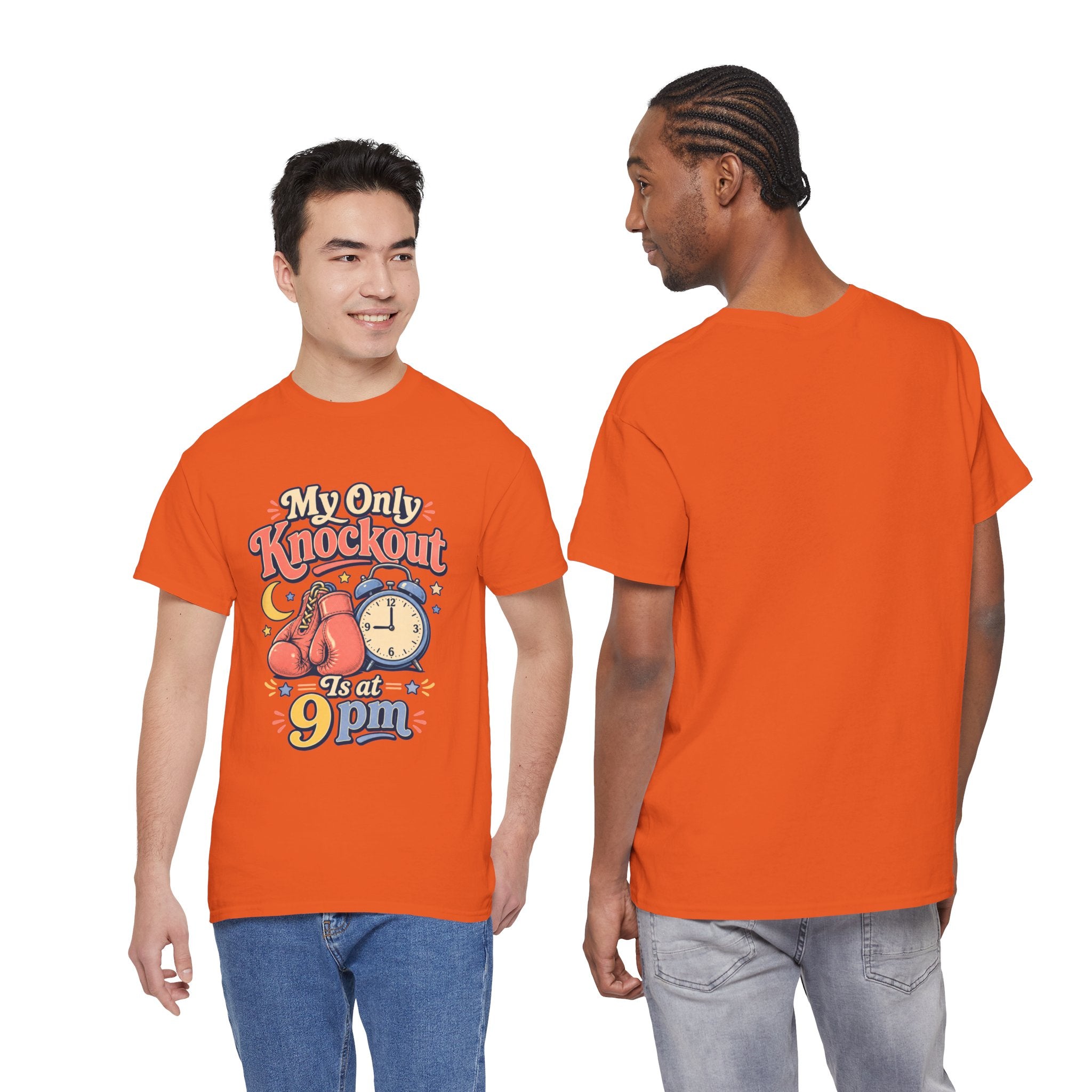 My Only Knockout Is at 9PM T-Shirt |  Funny Night Owl Boxing Graphic Tee  2607044