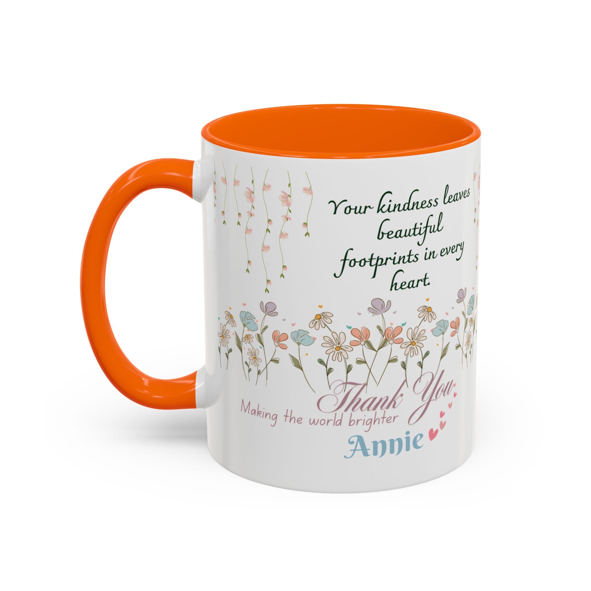 Custom Name for Thank You Coffee Mug | Personalized  Grateful Floral Grateful Coffee Mug |  Gentle Remembrance 11oz | 15oz 2607033