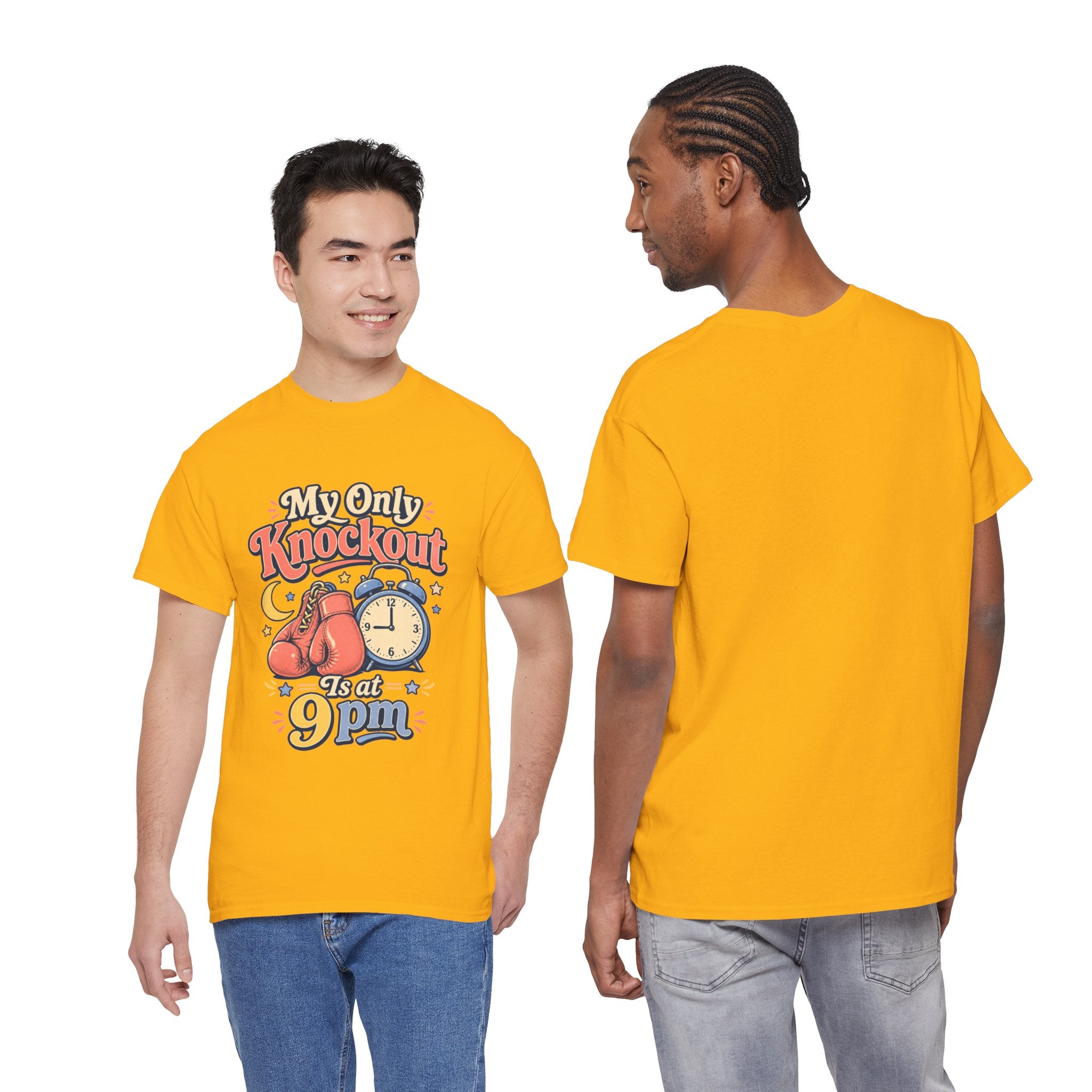 My Only Knockout Is at 9PM T-Shirt |  Funny Night Owl Boxing Graphic Tee  2607044
