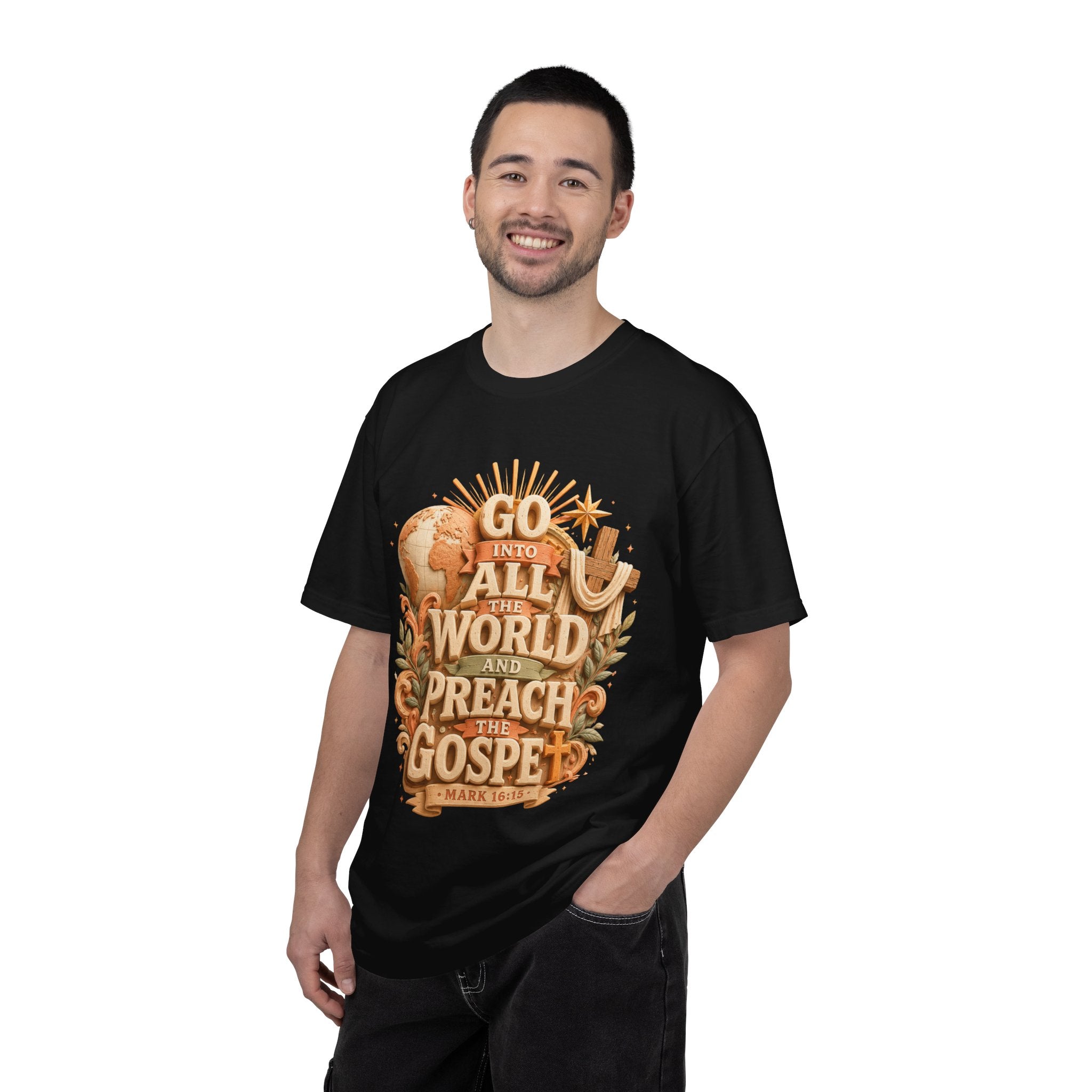 T-Shirt — "Go Into All the World and Preach the Gospel" Christian Mission Tee