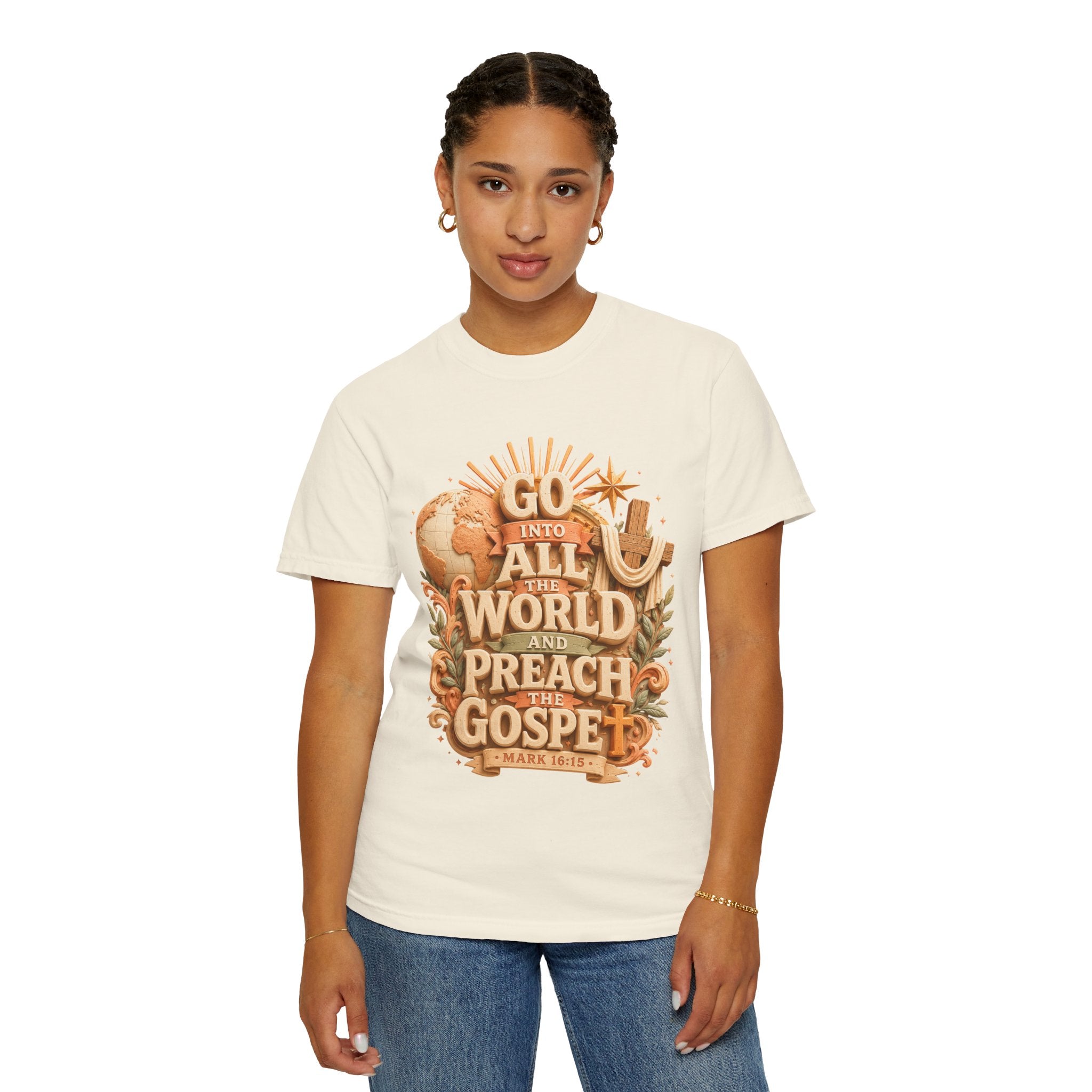 T-Shirt — "Go Into All the World and Preach the Gospel" Christian Mission Tee