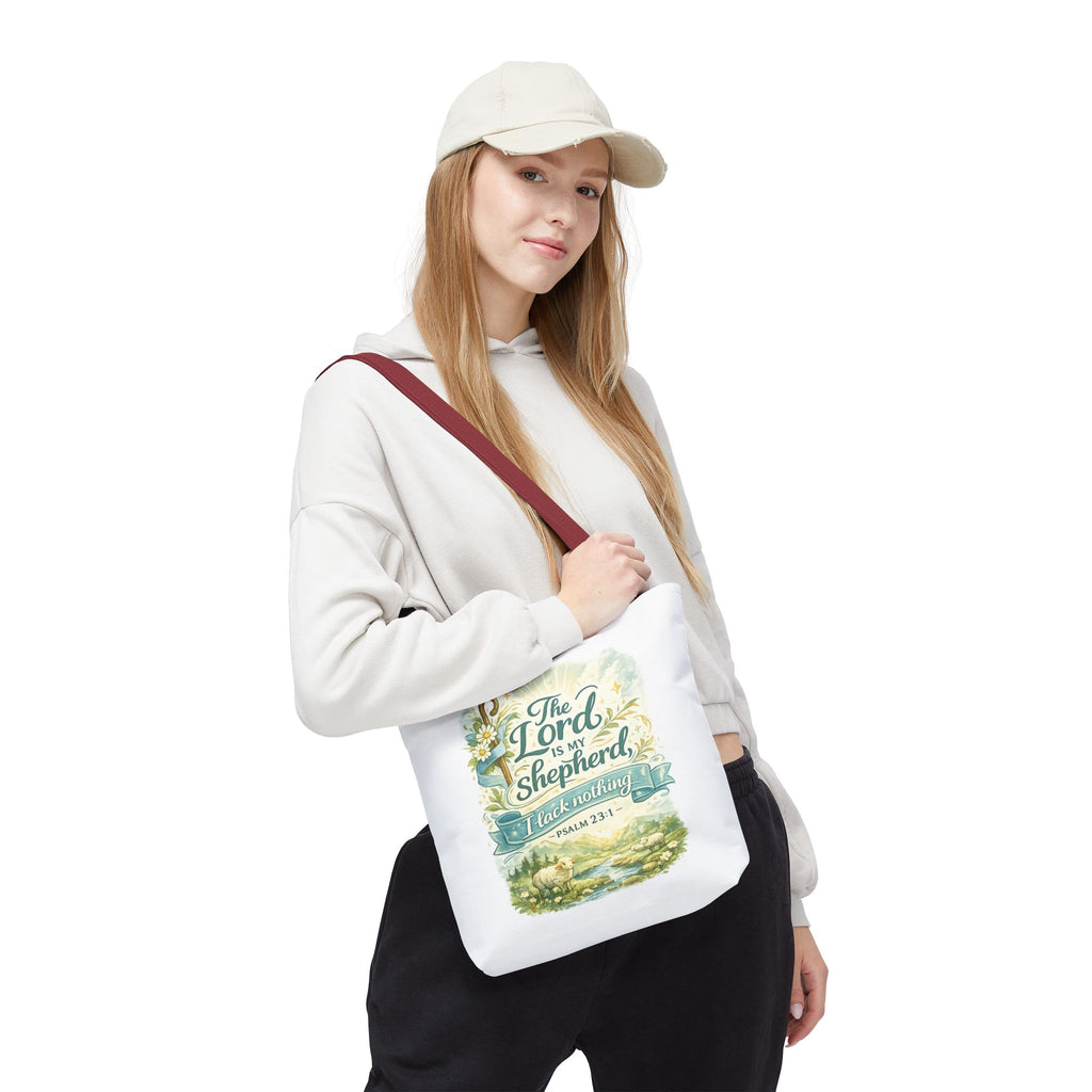 Floral Faith Tote Bag | The Lord Is My Shepherd | Psalm 23:1  4 Colors 2607043