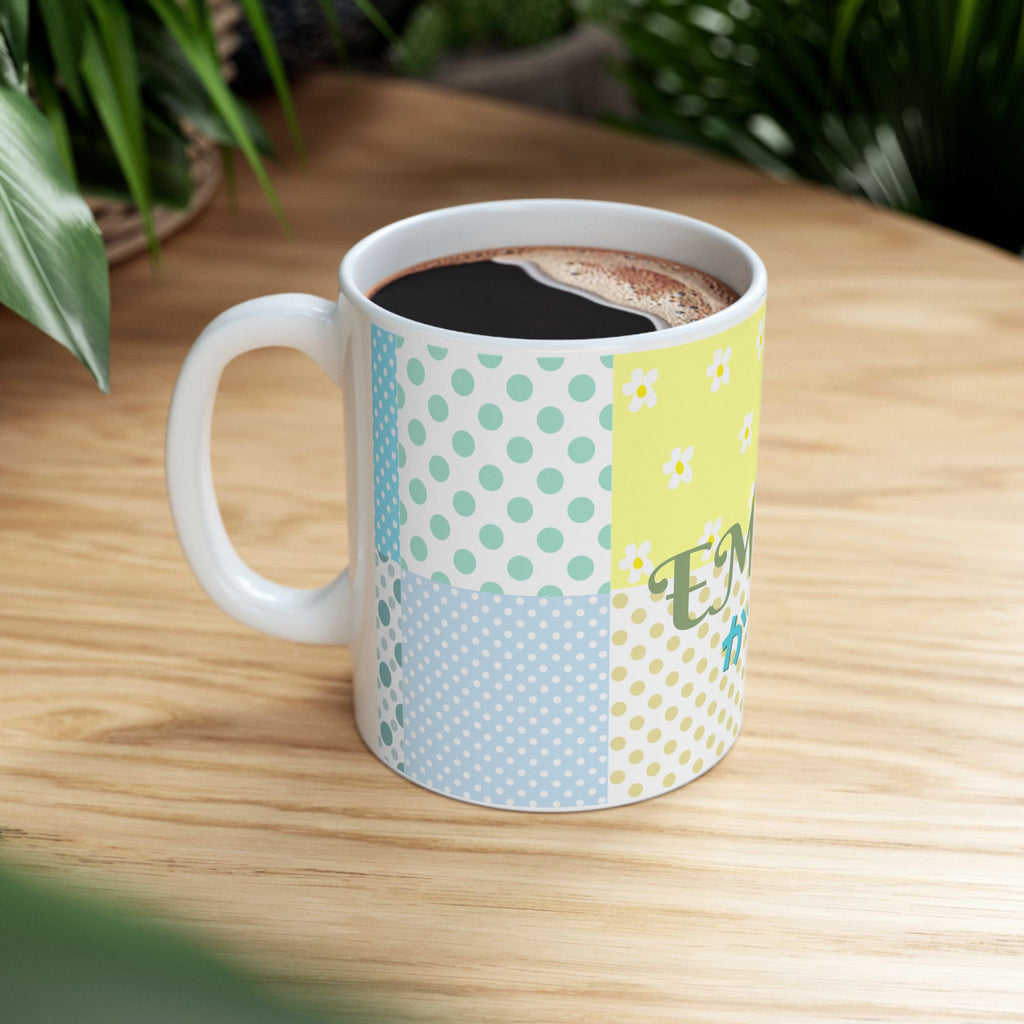 Custom Floral For Thank You Ceramic Coffee Mug   | Love Leaves Beautiful Marks | Memorial Coffee Cup (11oz, 15oz) 2607035