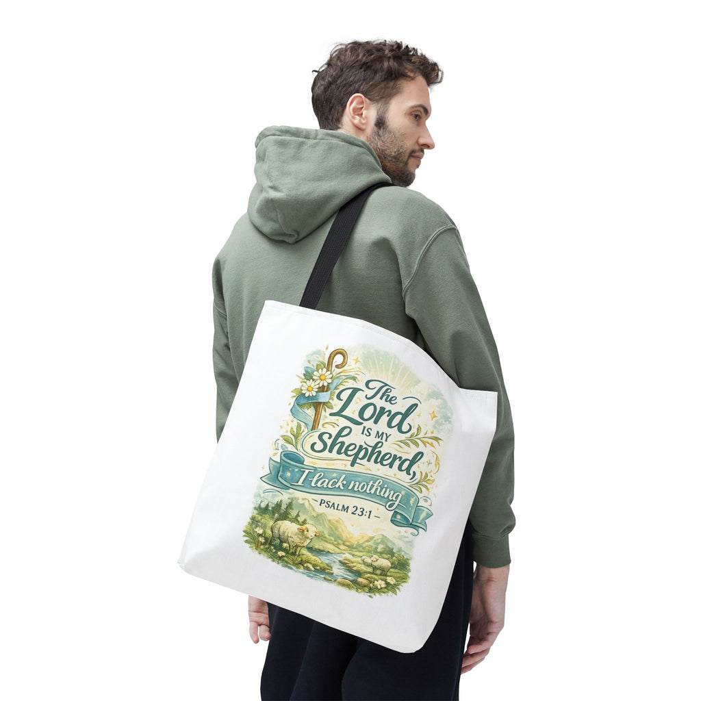 Floral Faith Tote Bag | The Lord Is My Shepherd | Psalm 23:1  4 Colors 2607043