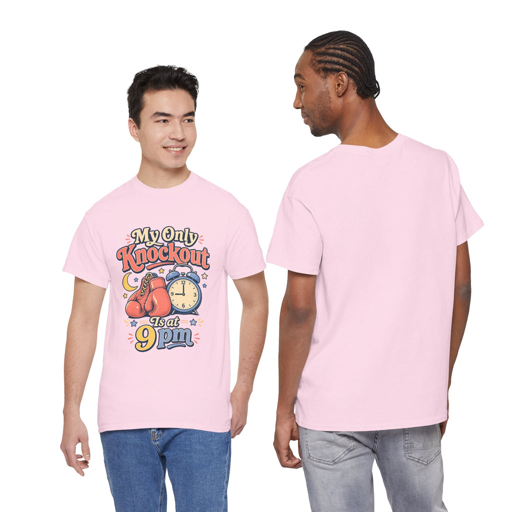 My Only Knockout Is at 9PM T-Shirt |  Funny Night Owl Boxing Graphic Tee  2607044