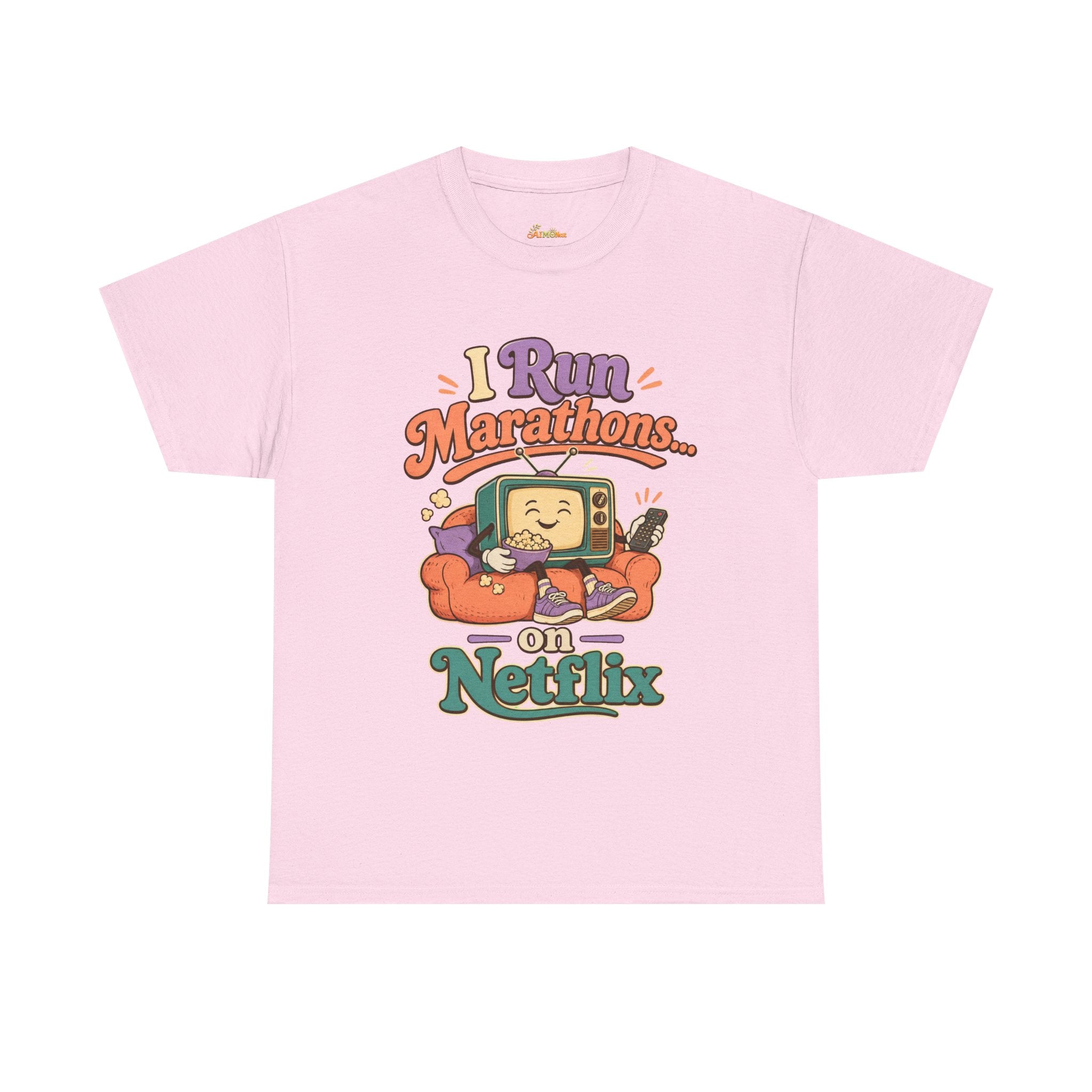TV Marathon Tee — "I Run Marathons on Netflix" Funny Binge-Watching Shirt 2607019