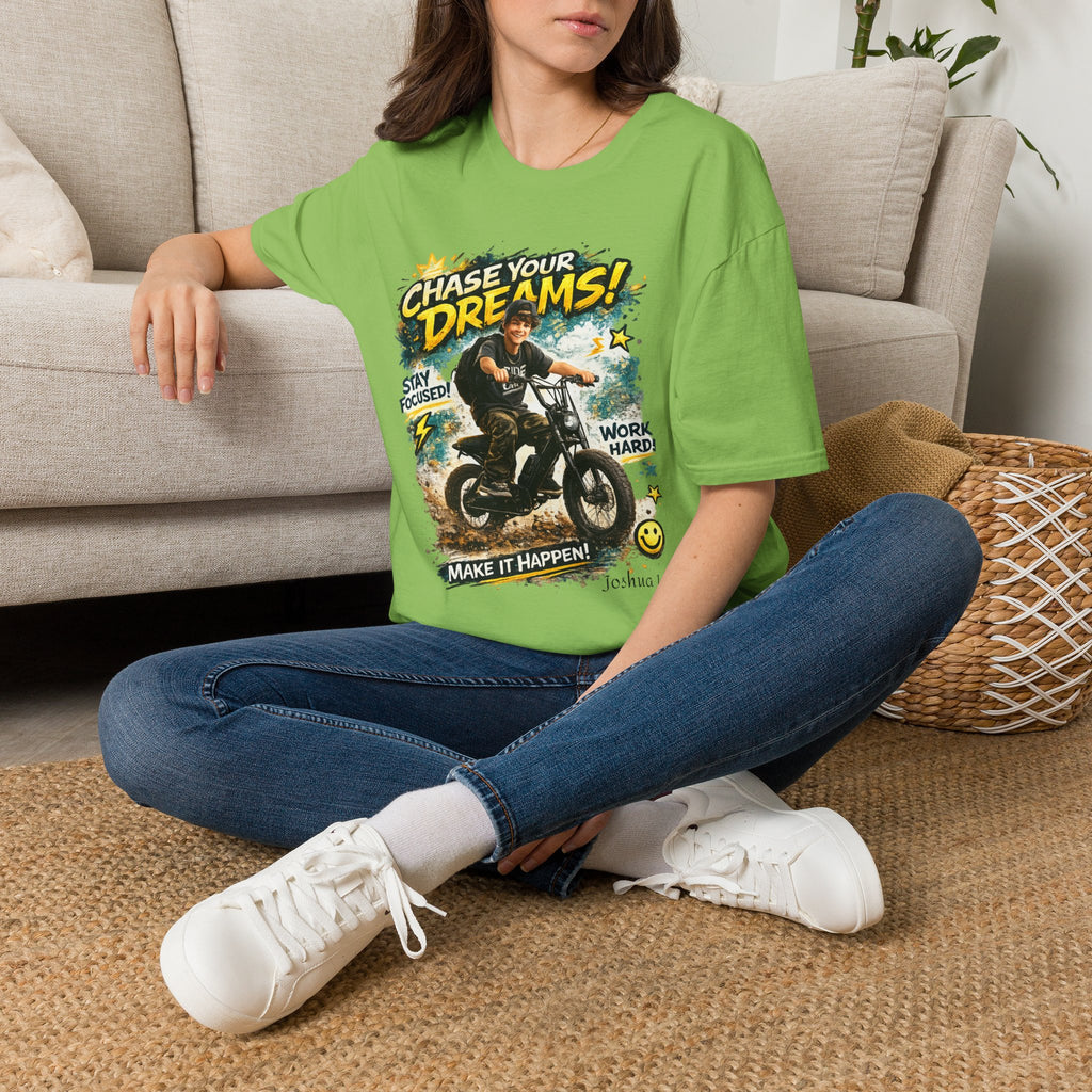 Chase Your Dreams Motorcycle Rider T-Shirt | Motivational Graphic Tee