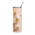 Christian Floral 20oz Stainless Tumbler | Believeth On Me Shall Never Thirst (John 6:35) Orange - 2607053