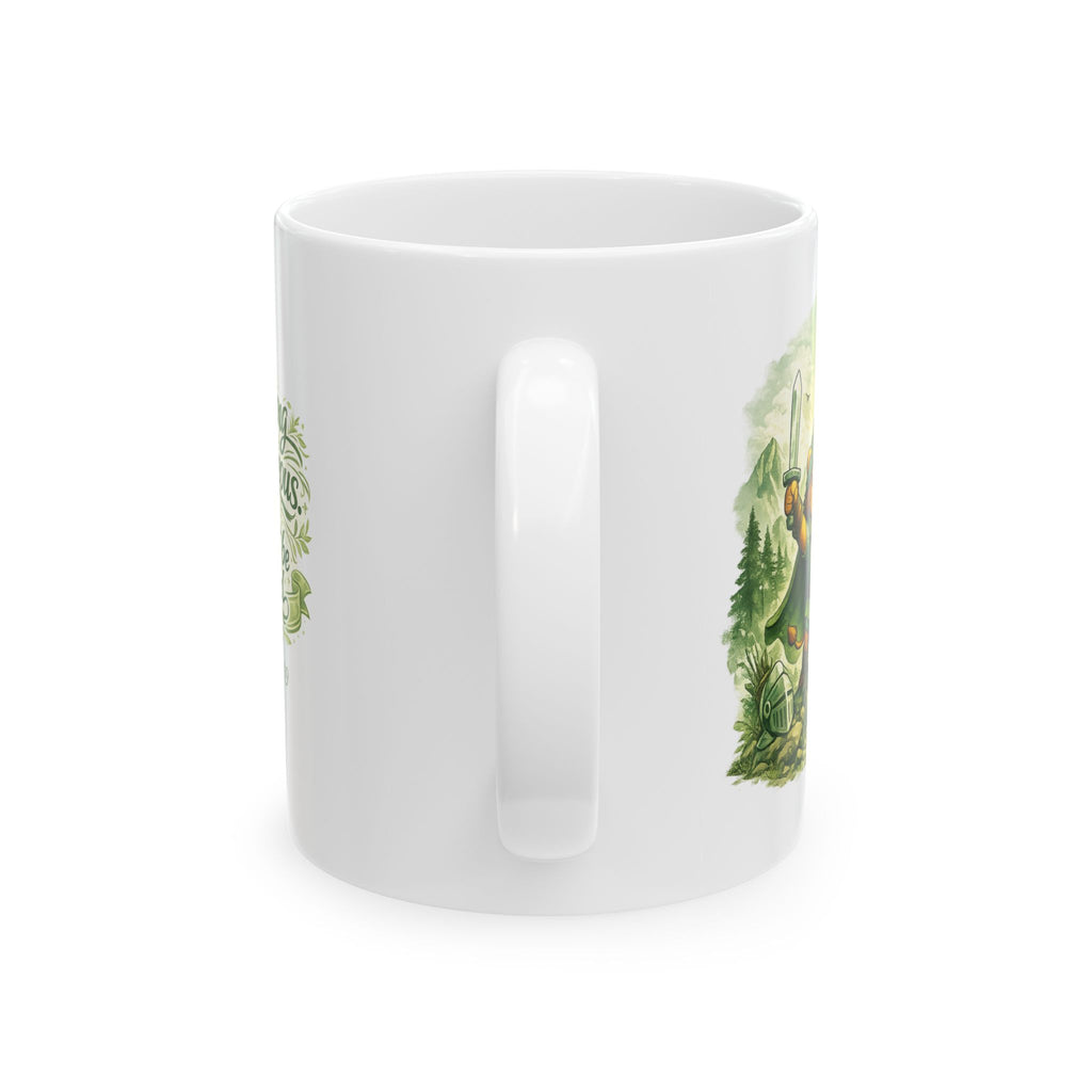 Be Strong and Courageous Lion | Christian Faith Warrior Design | Courage & Strength Bible Inspired Artwork | Mug — Nature  Illustration (11oz, 15oz)