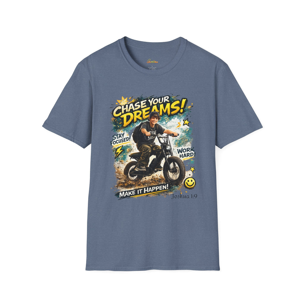 Chase Your Dreams Motorcycle Rider T-Shirt | Motivational Graphic Tee