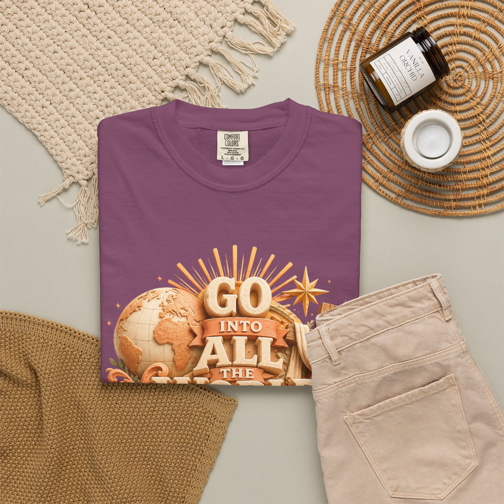 T-Shirt — "Go Into All the World and Preach the Gospel" Christian Mission Tee