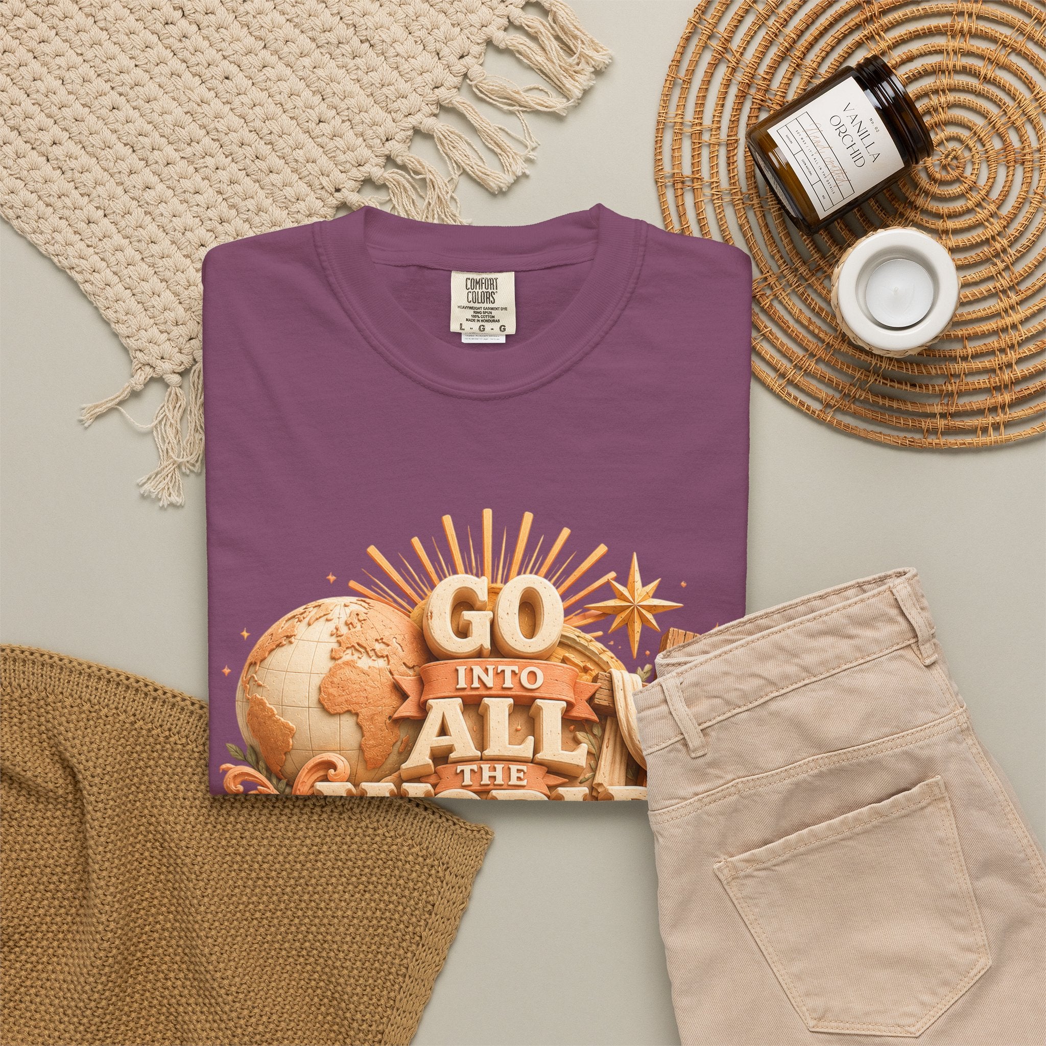 T-Shirt — "Go Into All the World and Preach the Gospel" Christian Mission Tee