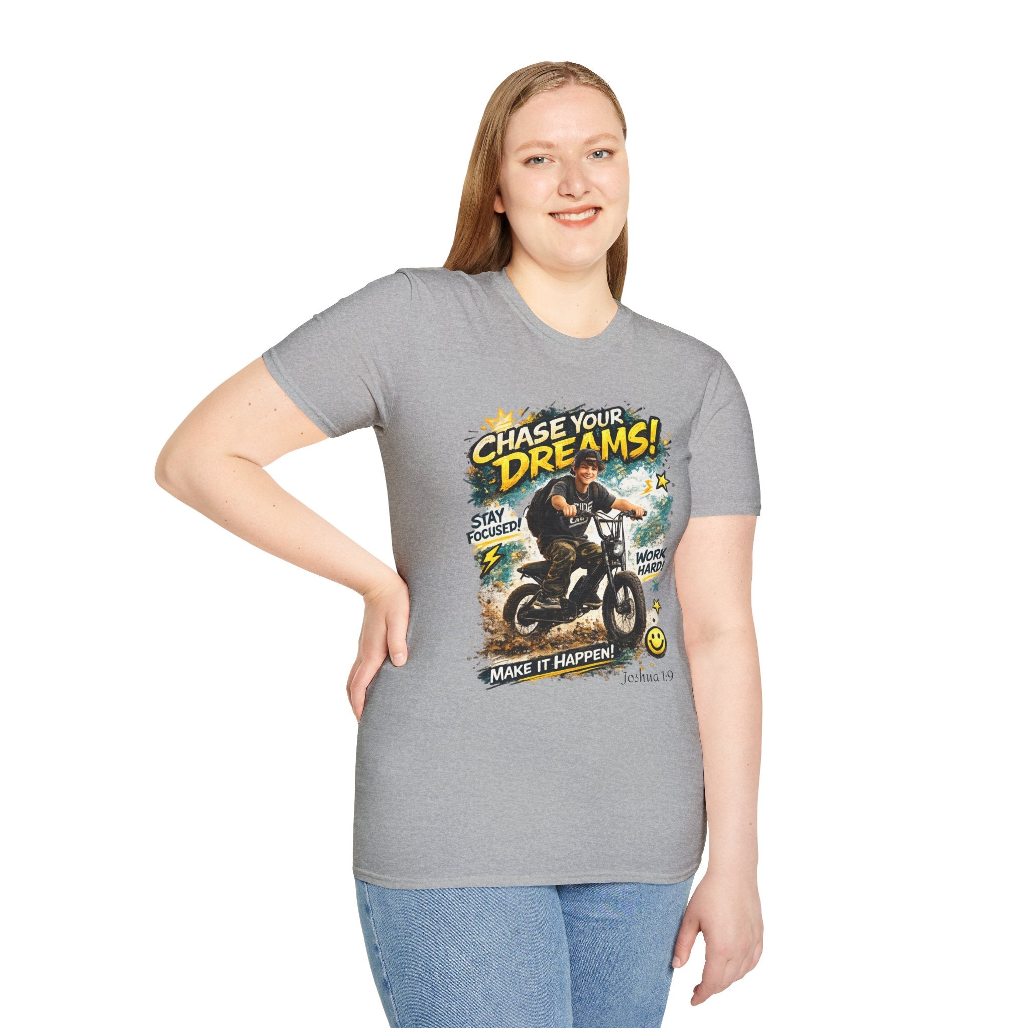Chase Your Dreams Motorcycle Rider T-Shirt | Motivational Graphic Tee