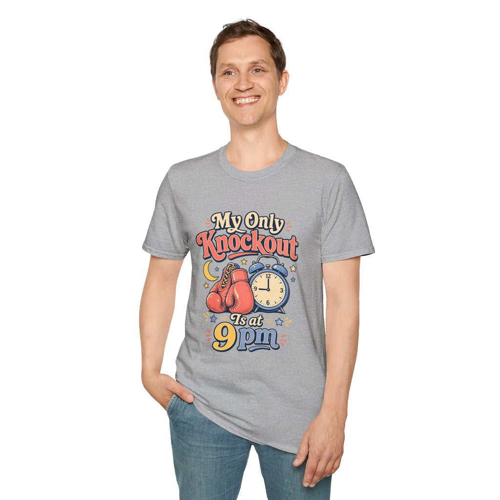 T Shirt | My Only Knockout Is at 9 PM | Retro Boxing Sleep Vibe