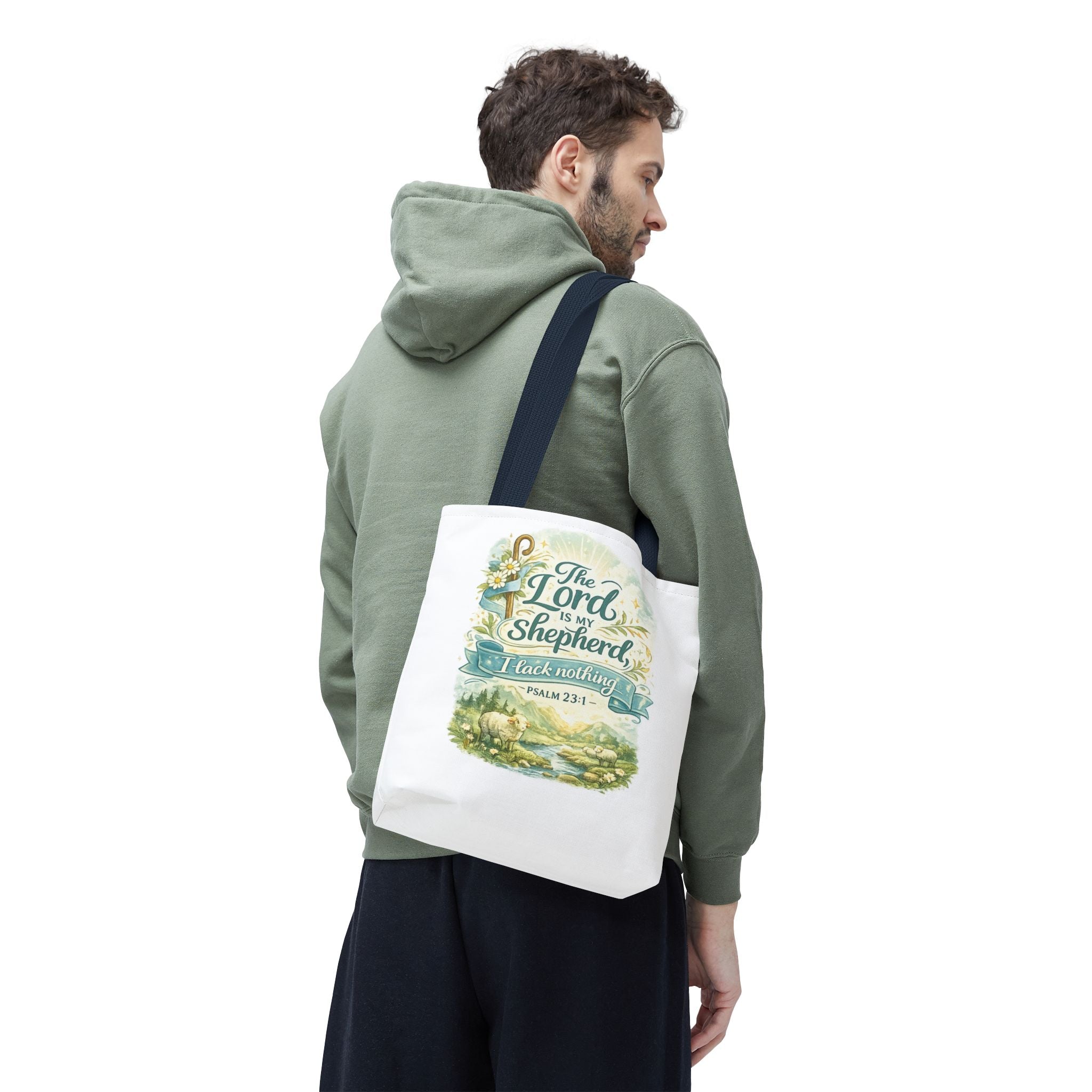 Floral Faith Tote Bag | The Lord Is My Shepherd | Psalm 23:1  4 Colors 2607043