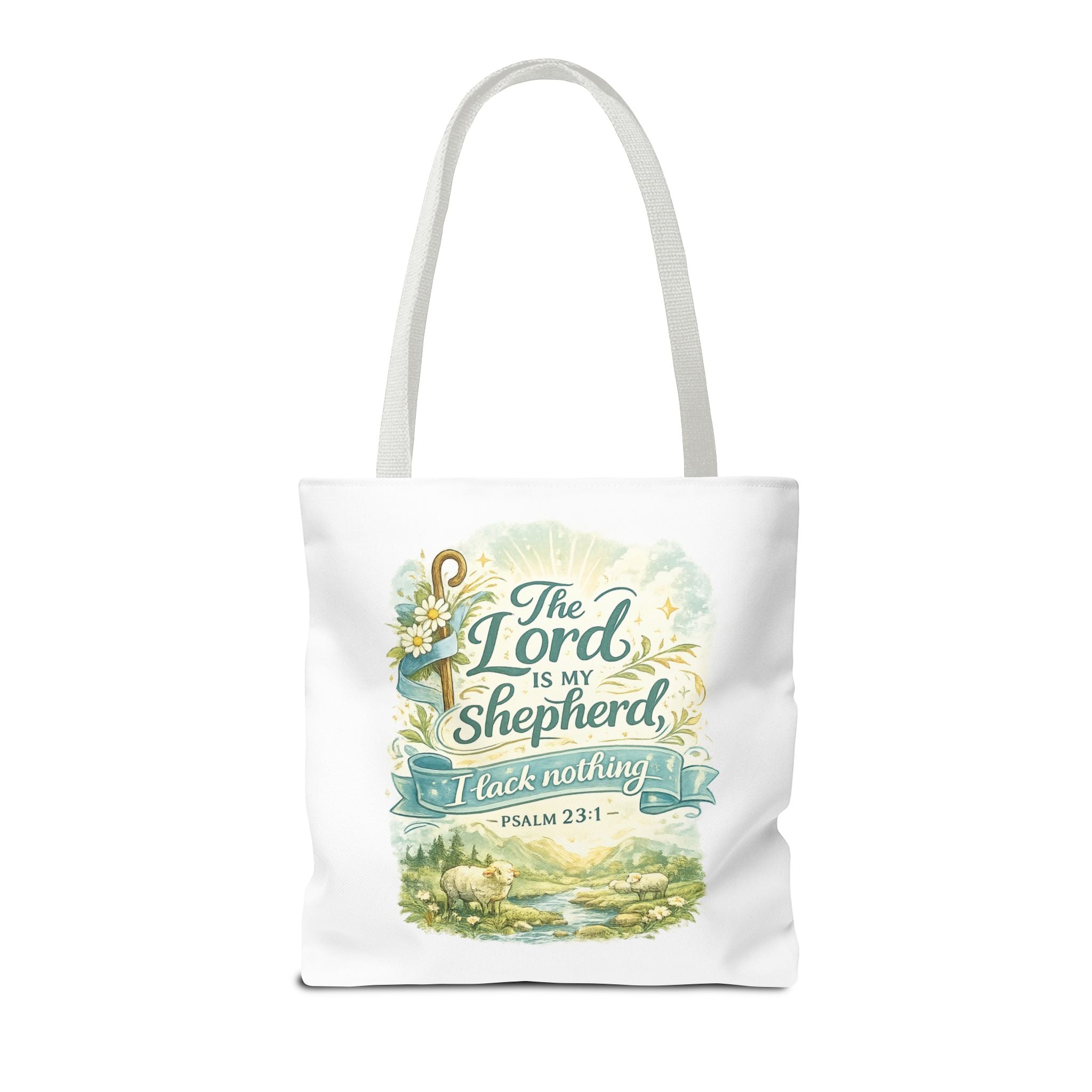 Floral Faith Tote Bag | The Lord Is My Shepherd | Psalm 23:1  4 Colors 2607043