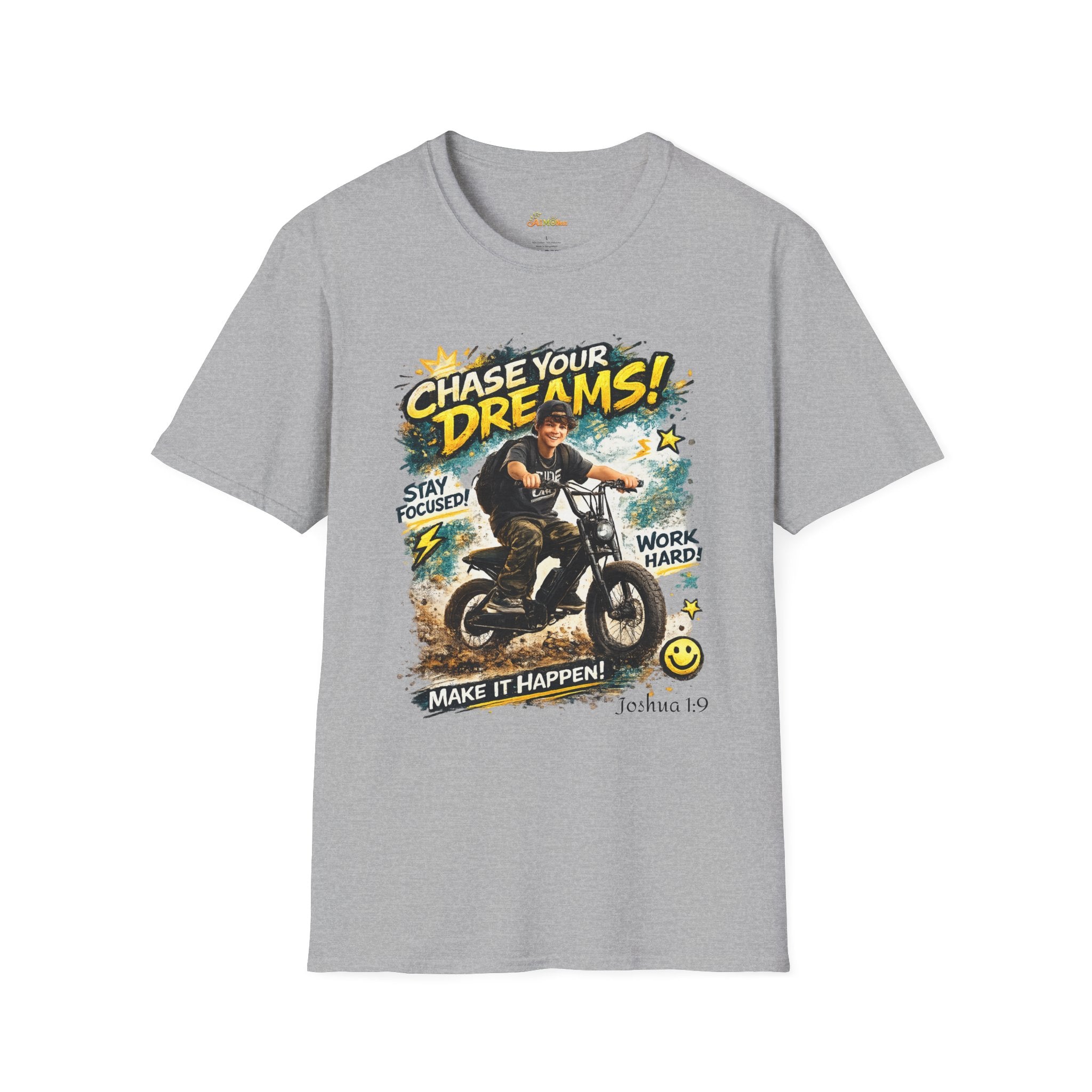 Chase Your Dreams Motorcycle Rider T-Shirt | Motivational Graphic Tee